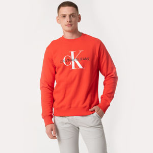 Calvin Klein pánská červená mikina Monogram - S (XA7)
